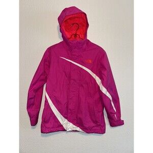 THE NORTH FACE HYVENT Youth Girls 14-16 2 In 1 Rain Wind Breaker Jacket Pink